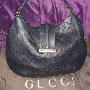AUTHENTIC😍Gucci😍Guccissima🤩Black Leather Bag🤩